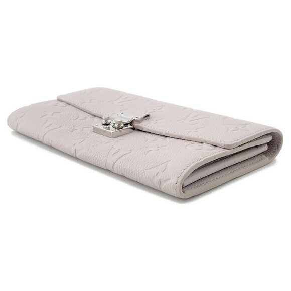 LOUIS VUITTON Portefeuille Sarah Metis Monogram Empreinte Leather Bloom Grey - Picture 2 of 11